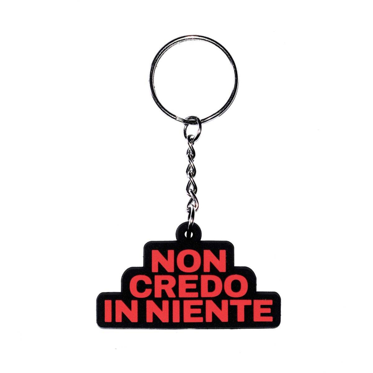 Portachiavi in gomma Non credo in niente